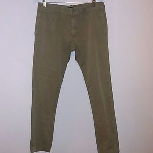 Olive green j.crew sun faded pants